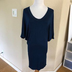 FIGHTING EEL Dress Kimono Sleeve Stretch Navy Med